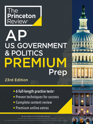 cover image of Princeton Review AP U.S. Government & Politics Premium Prep, 2